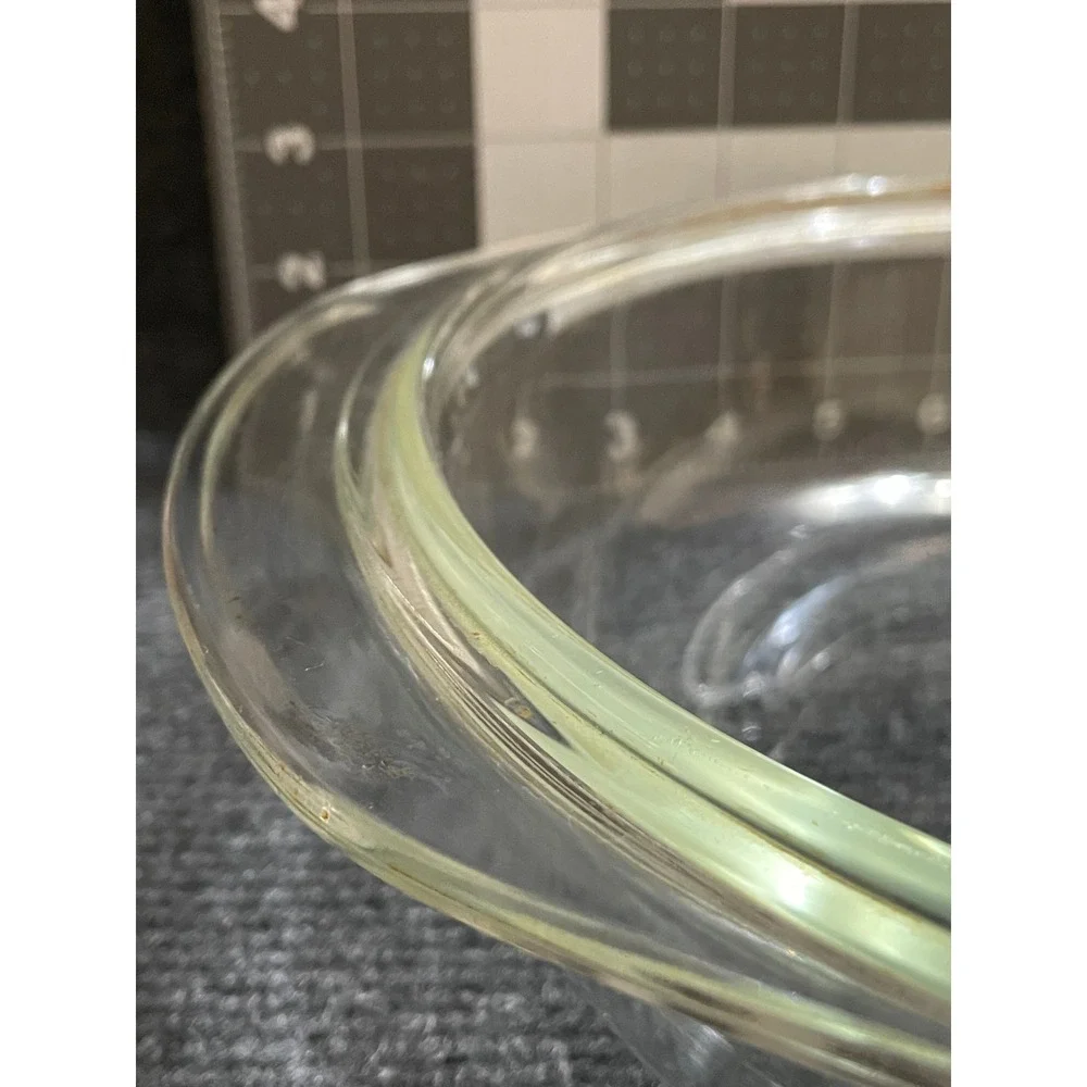 Vintage Pyrex 687-C Clear Glass Ovenroaster Round Casserole Baking Dish USA 2 Qt